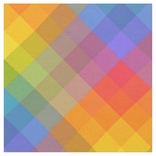 Tropischer Regenbogen-Gingham Stoff (Nahaufnahme)