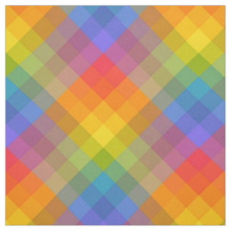 Tropischer Regenbogen-Gingham Stoff