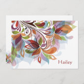 Tropischer Regenbogen Personalisiert Stationery No Mitteilungskarte (Vorne/Hinten)