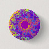 Tropischer Regenbogen-Sonnenbrand-Knopf Button (Vorderseite)