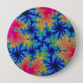 Tropischer Regenbogen-Speckle Button (Vorderseite)