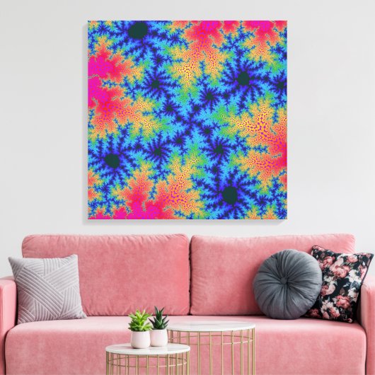 Tropischer Regenbogen-Speckle Leinwanddruck (Insitu (Wohnzimmer))