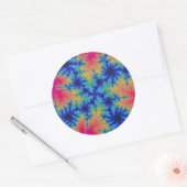 Tropischer Regenbogen-Speckle Runder Aufkleber (Umschlag)