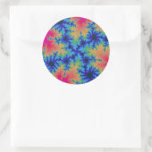 Tropischer Regenbogen-Speckle Runder Aufkleber (Tasche)