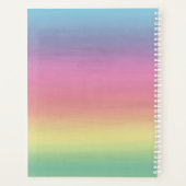 Tropischer Regenbogen-Sunset | Mit Monogramm Plane Planer (Rückseite)