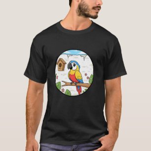 Tropischer Regenwald Ara Papagei auf Ast Oase T-Shirt