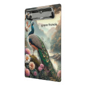 Tropischer Regenwald mit Peacock Mini Klemmbrett (Gewinkelt2)