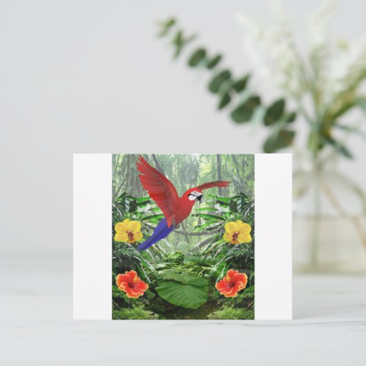Tropischer Regenwald Postkarte (Stehend Vorderseite)