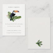 Tropischer Regenwald Toucan Display Kinderdusche Begleitkarte (Vorne/Hinten)