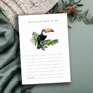 Tropischer Regenwald Toucan Laub Baby Shower Begleitkarte