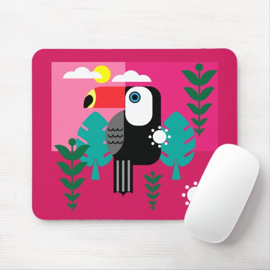 Tropischer Regenwald Toucan Mousepad (Mit Mouse)