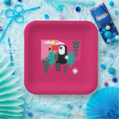 Tropischer Regenwald Toucan Pappteller (Party)