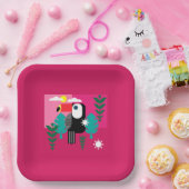 Tropischer Regenwald Toucan Pappteller (Party)