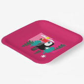 Tropischer Regenwald Toucan Pappteller (Gewinkelt)