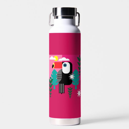 Tropischer Regenwald Toucan Trinkflasche (Vorne)