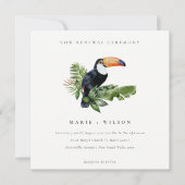 Tropischer Regenwald Toucan Vow Renewal Einladung (Vorderseite)