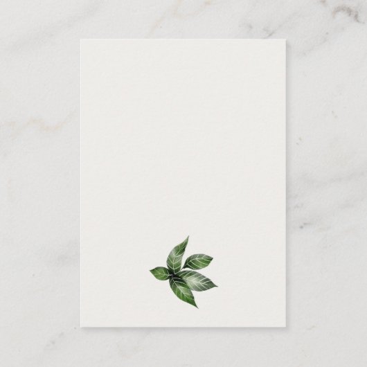 Tropischer Regenwald Toucan Windeln Raffle Babydus Begleitkarte (Rückseite)