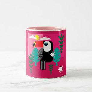 Tropischer Regenwald Toucan Zweifarbige Tasse