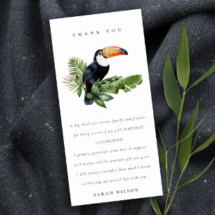 Tropischer Regenwald-Tukan Fauna Geburtstag für je Dankeskarte
