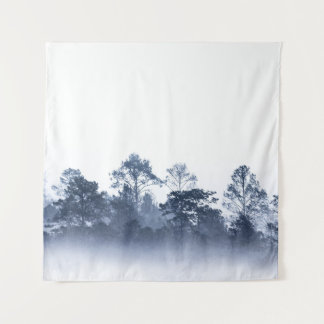 Tropischer Regenwald, unangenehme Silhouette, Thai Wandteppich