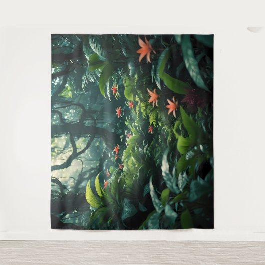 Tropischer Regenwald Wandteppich (Vorderseite)