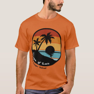 Tropischer Retreat-T - Shirt (mit Rückzugsname)