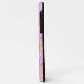 Tropischer Retro-Ananas-Druck auf lila Hintergrund Case-Mate iPhone Hülle (Hinten/Links)