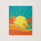 Tropischer Retro Brandungsentwurf des Puzzle (Vertikal)