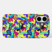 Tropischer Retro Toucan Macaw Tree Frosch Clownfis Case-Mate iPhone Hülle (Rückseite (Horizontal))
