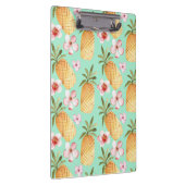 Tropischer Retrodruck auf Minzhintergrund Klemmbrett (Rechts)