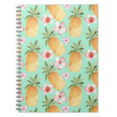 Tropischer Retrodruck auf Minzhintergrund Notizblock (Vorderseite)