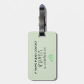 Tropischer Rosa Flamingo Jungle Name Kinder Gepäckanhänger (Rückseite vertikal)