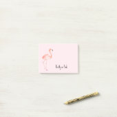Tropischer Rosa Flamingo Post-it Klebezettel (Auf Schreibtisch)