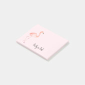 Tropischer Rosa Flamingo Post-it Klebezettel (angewinkelt)