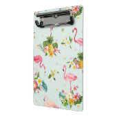 Tropischer rosa Flamingo und Blumenmuster-Schule Mini Klemmbrett (Gewinkelt2)