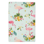 Tropischer rosa Flamingo und Blumenmuster-Schule Mini Klemmbrett (Rückseite)