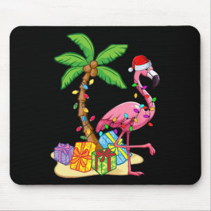 Tropischer Rosa Flamingo Weihnachten Im Juli Somme Mousepad
