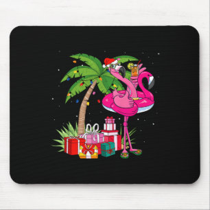 Tropischer Rosa Flamingo Weihnachten Im Juli Somme Mousepad