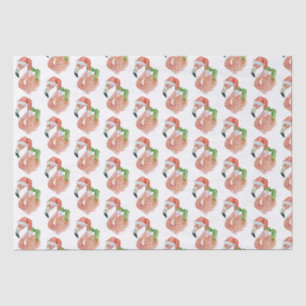 Tropischer rosa Flamingo Weihnachtsmann Hut Seidenpapier