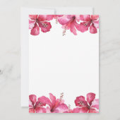 Tropischer Rosa Hibiskus Blumenhawaiianische Einla Einladung (Rückseite)