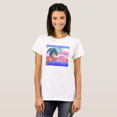 Tropischer rosa Sonnenaufgang-T - Shirt (Vorne ganz)