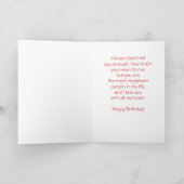 Tropischer roter Blütenschweif Mauis, Geburtstag Karte (Innenseite)