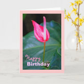 Tropischer roter Blütenschweif Mauis, Geburtstag Karte (Gelbe Blume)