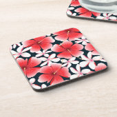 Tropischer Roter Hibiskus | HIBISKUS UNTERSETZER S (Linke Seite)