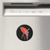Tropischer Roter Papagei Magnet (In Situ (Geschirrspüler))