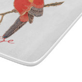 Tropischer Roter Papagei Schneidebrett (Ecke)