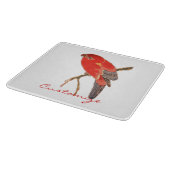 Tropischer Roter Papagei Schneidebrett (Ecke)