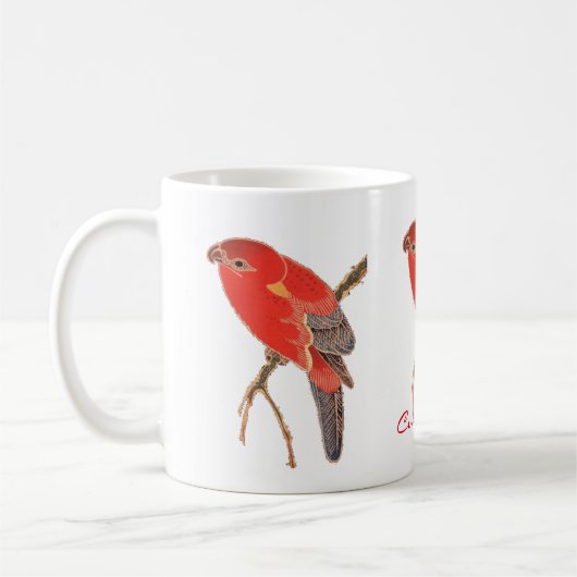 Tropischer Roter Papagei Thunder_Cove Classic Kaffeetasse (Links)