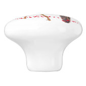 Tropischer Roter Papagei Thunder_Cove Keramikknauf (Seitenansicht)