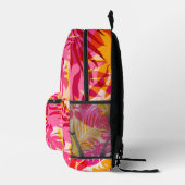 Tropischer Rucksack | Palmblatt- & Blumenmuster (Rechts)